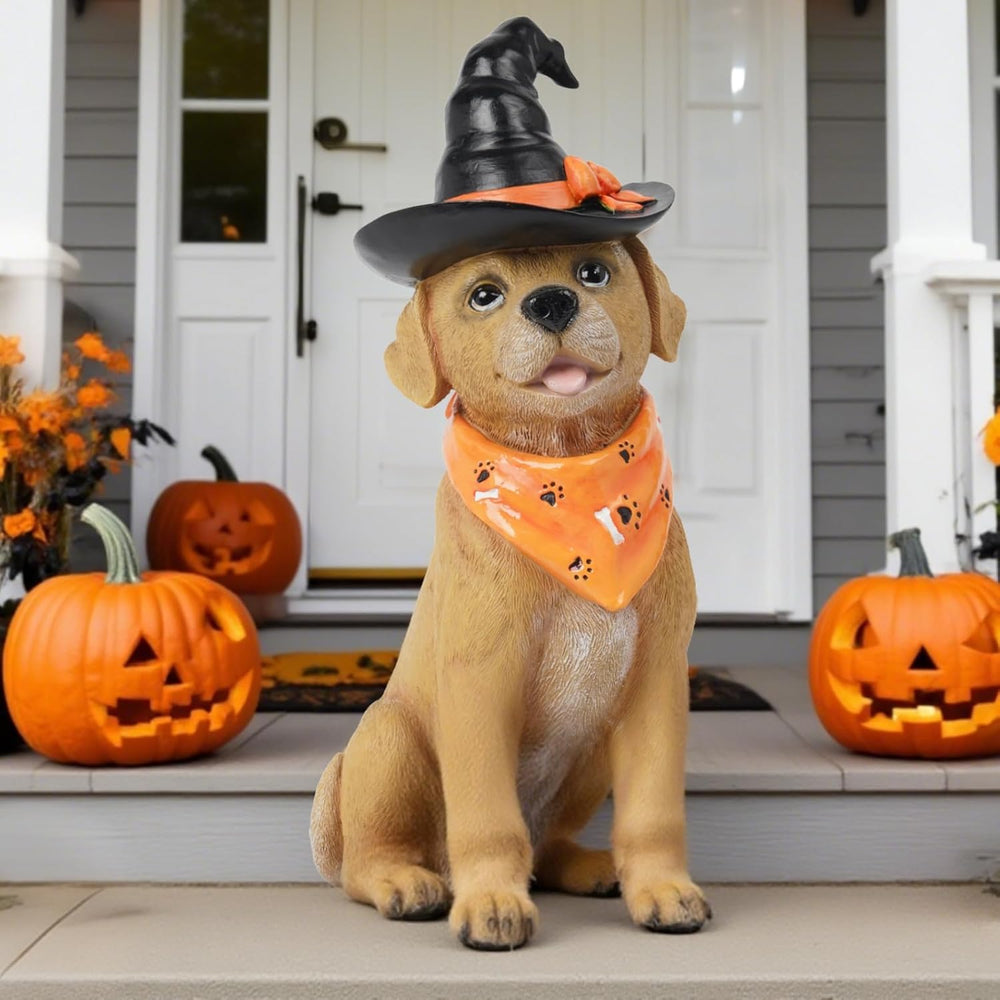 Cynkeyee Holiday Decorations Indoor Dog Statue - Halloween Decor Figurine