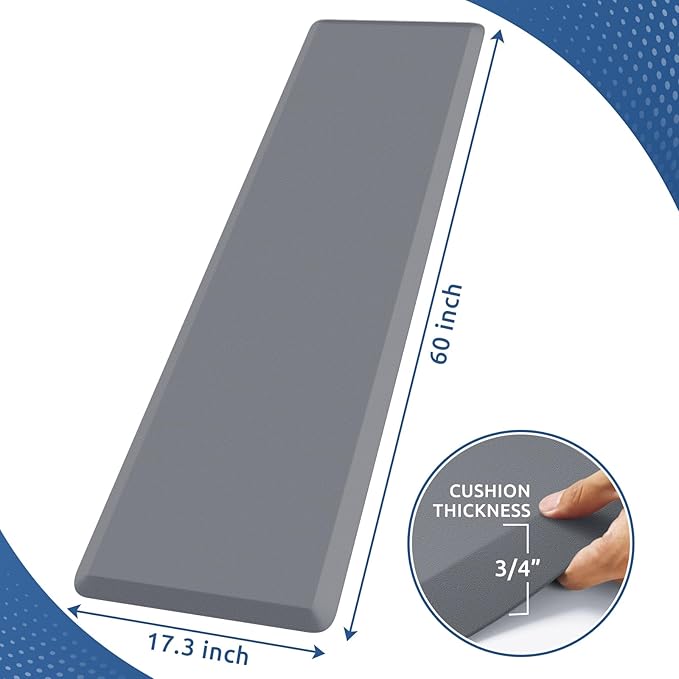 KitchenClouds Kitchen Mat Cushioned Anti Fatigue Kitchen Rug 0.8inch Non Slip