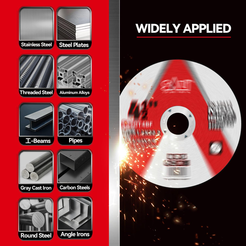 100 Pack 4-1/2 Inch Cut Off Wheels, Thin Cutting Discs .045" x 7/8"...