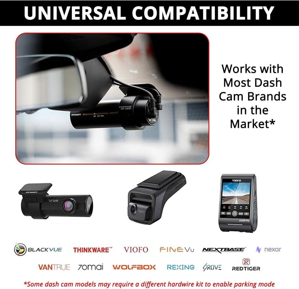 PowerCell 8 Dash Cam Battery Pack (with Spliced Hardwiring Kit for Thinkware ...