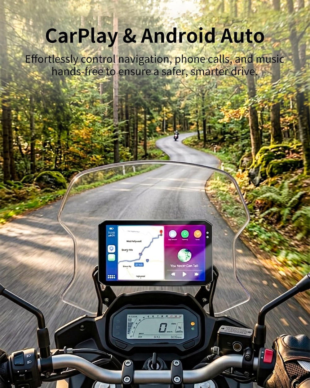 YESOK Y5 5" Motorcycle Dash Cam Front and Rear, 1080P+1080P Motorcycle C...