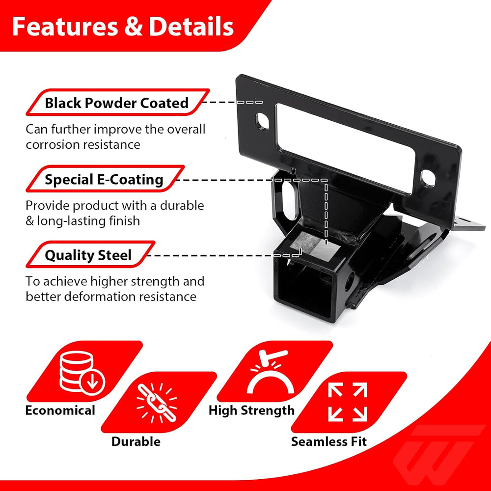 WeiSen 2" Front Lower Receiver Hitch Compatible with Can Am Defender HD5...