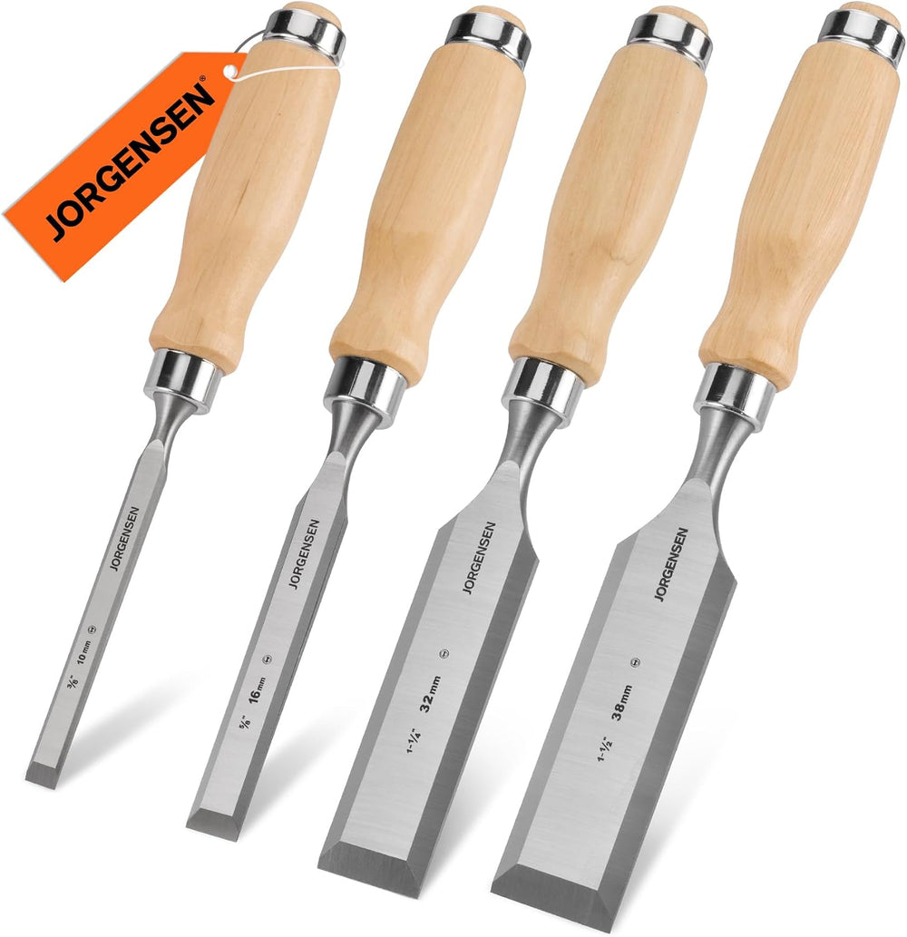 Jorgensen 4-Piece Expansion Wood Chisel Set, 3/8", 5/8", 1-1/4&quot...