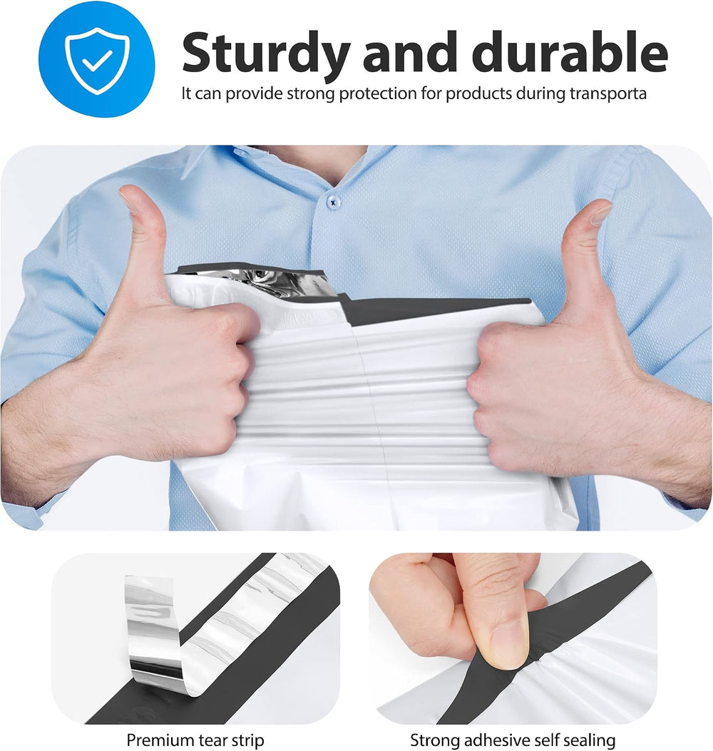 Fuxury Poly Mailers 10x13 Inch 1000Pcs,Bulk Shipping Bags for Clothes,White