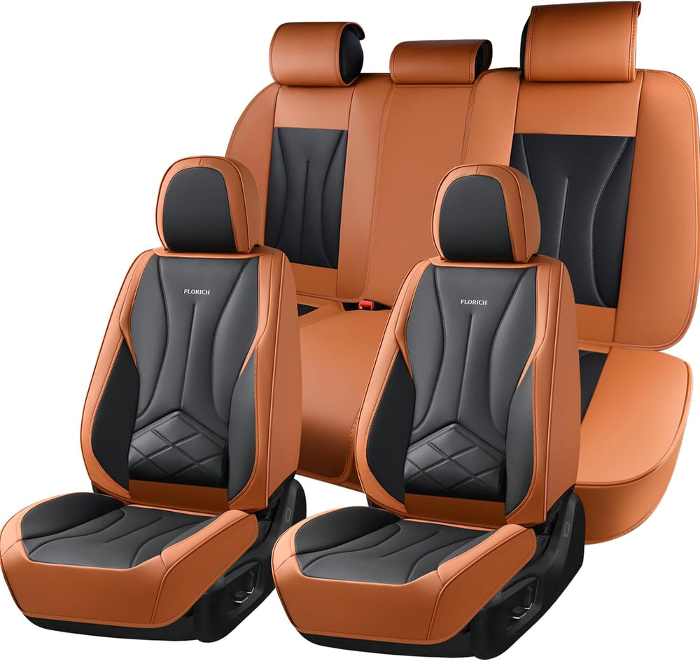 Seat Cover, Car Seat Covers Full Set, Waterproof Leather Car Seat Protector 5...