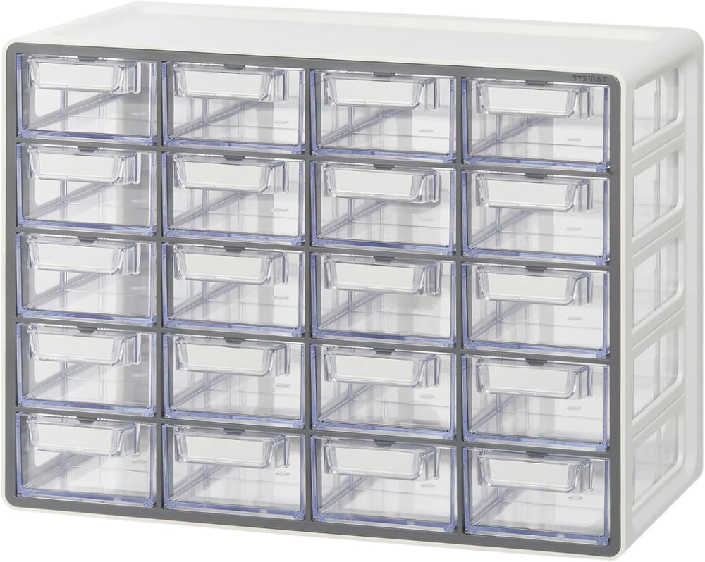 Blue Ginkgo 20-Drawer Storage Cabinet Organizer, Grey, Made in Korea