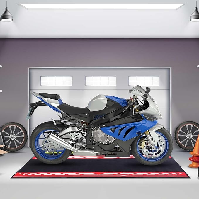 Motorcycle Mat 78 x 31 Inch Garage Floor Rug Washable Parking Mats