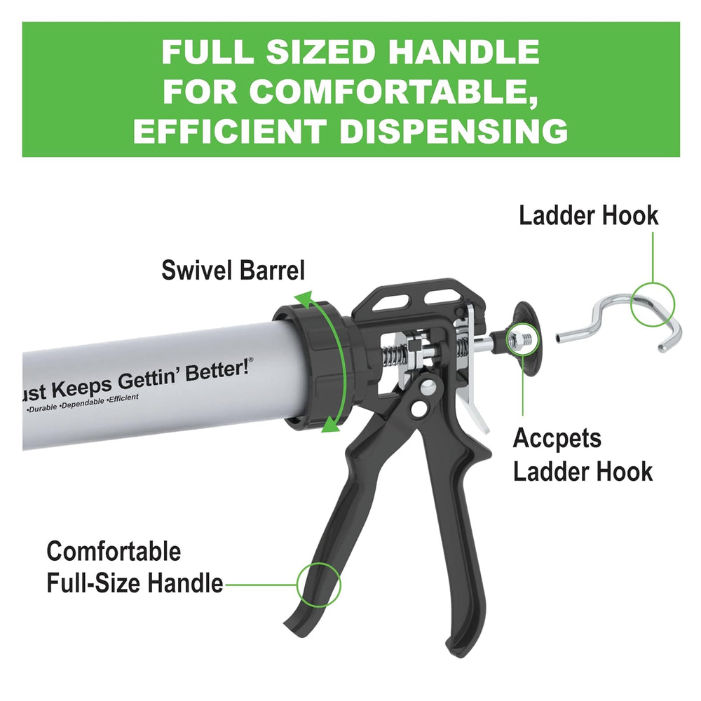 Albion Engineering Company B12S20 B-Line Manual Sausage Caulking Gun, 20 oz, ...