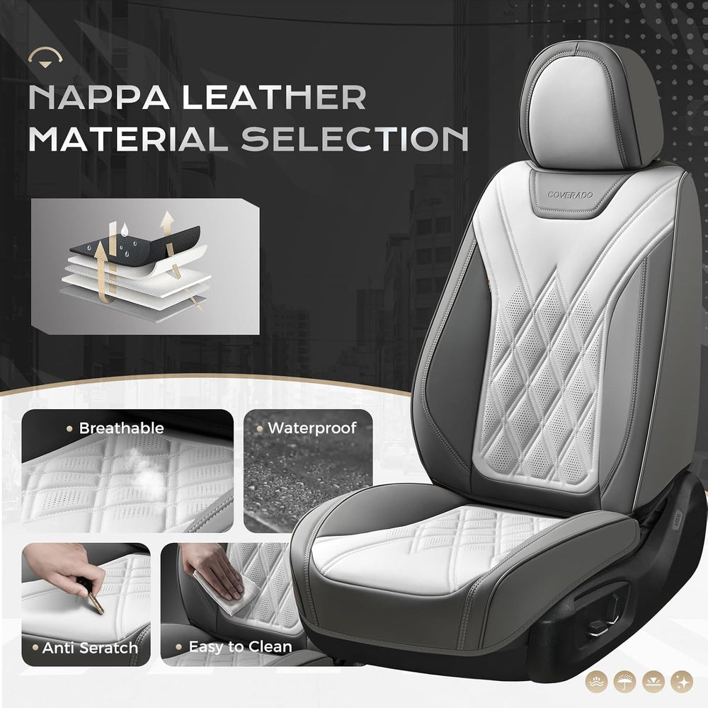 Coverado Car Seat Covers Full Set, Seat Covers for Cars, Front Seat Covers an...