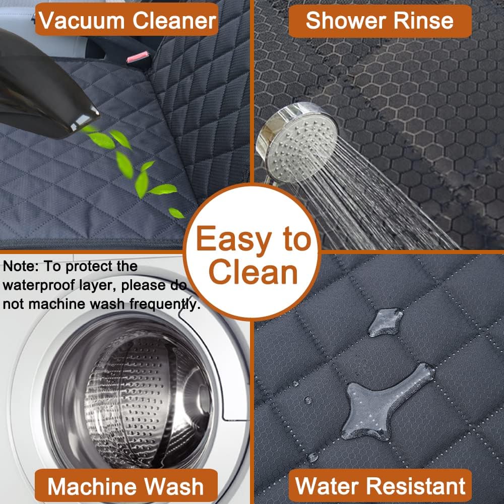 2PCS Dog Car Front Seat Covers Scratch-Proof Pet Car Seat Cover Non-Slip Car ...