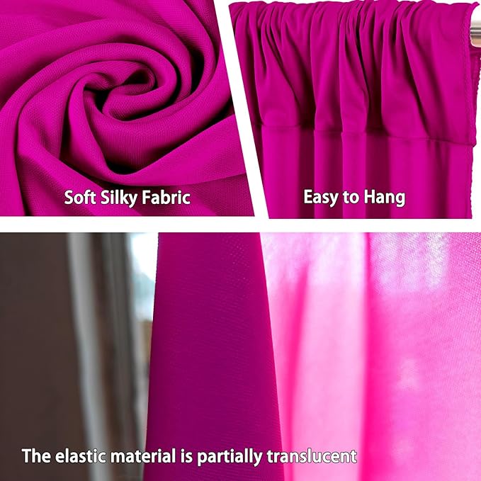 10 x 7 Feet Rose Red Backdrop Curtain for Partie, Background Curtains for Pho...