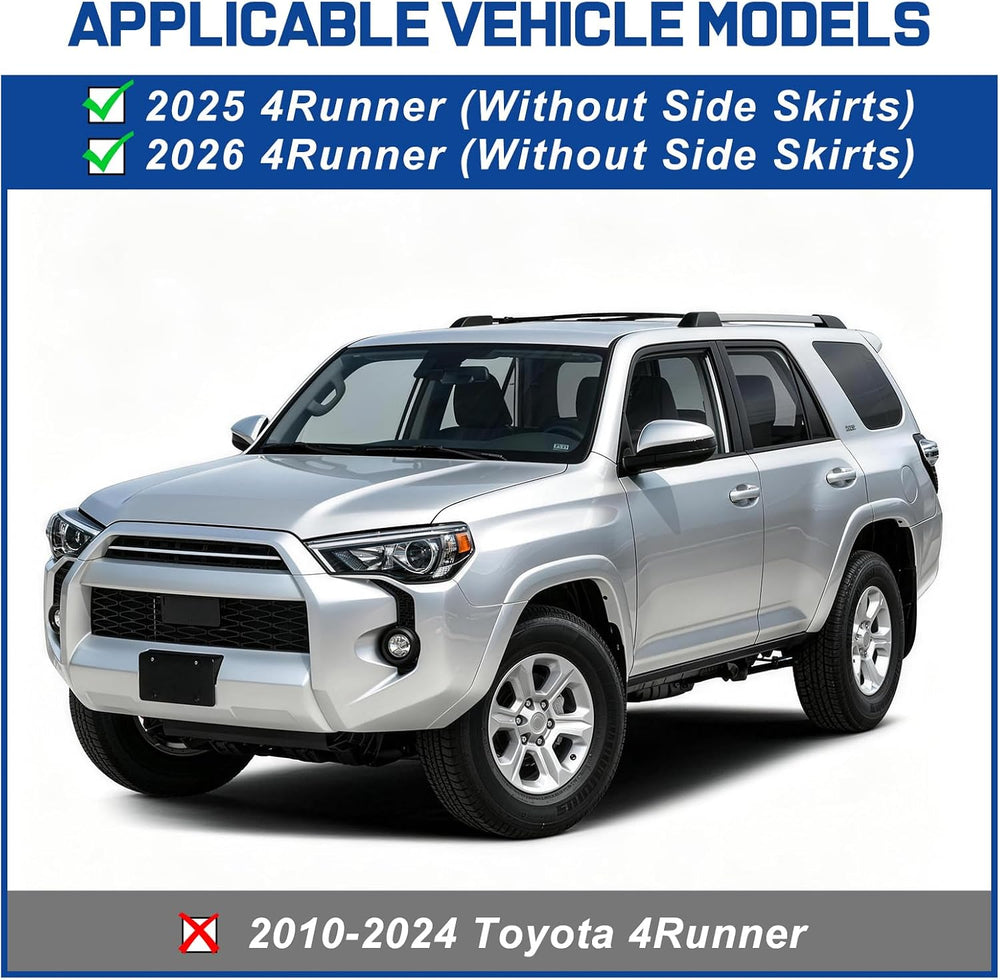 3.5 Inch Running Boards Side Steps for 2025 4Runner (Without Side Skirts)