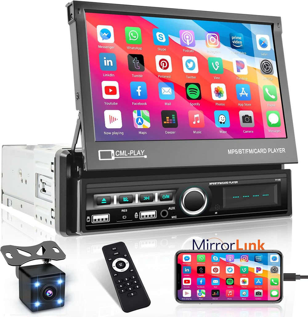 Hikity Single Din Touchscreen Car Stereo 7 Inch Touch Screen Car Radio