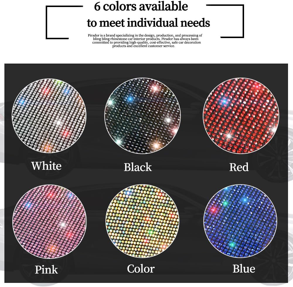 Bling Kick Mats for Car Seats with Pockets – Crystal Diamond Protectors for G...