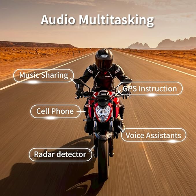 Salut Motorcycle Bluetooth Intercom Headset