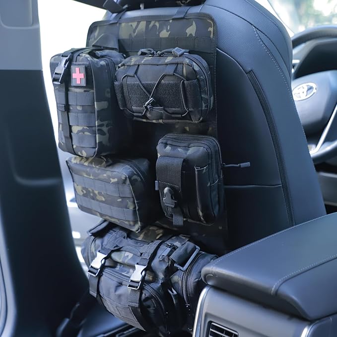 Universal Tactical Seat Back Organizer Vehicle Molle Panel Organizer Storage