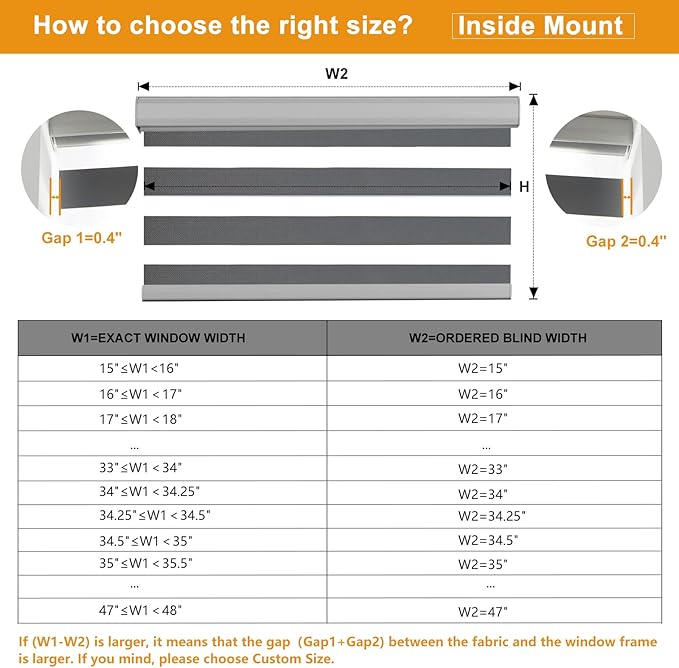 Persilux Cordless Zebra Blinds for Windows Free-Stop Roller Windows Shades Dual