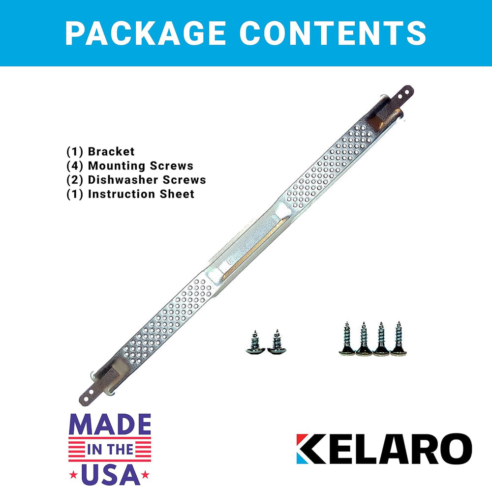 Kelaro EZ Dishwasher Mounting Bracket Kit for Granite and Quartz Countertops ...