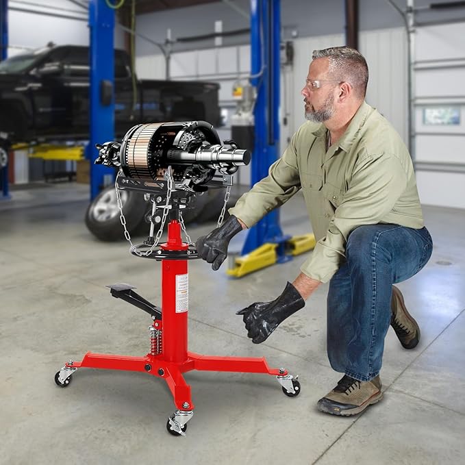 Dual Plunger Hydraulic Transmission Jack 1322lbs Capacity, 33.5"-69&quot...
