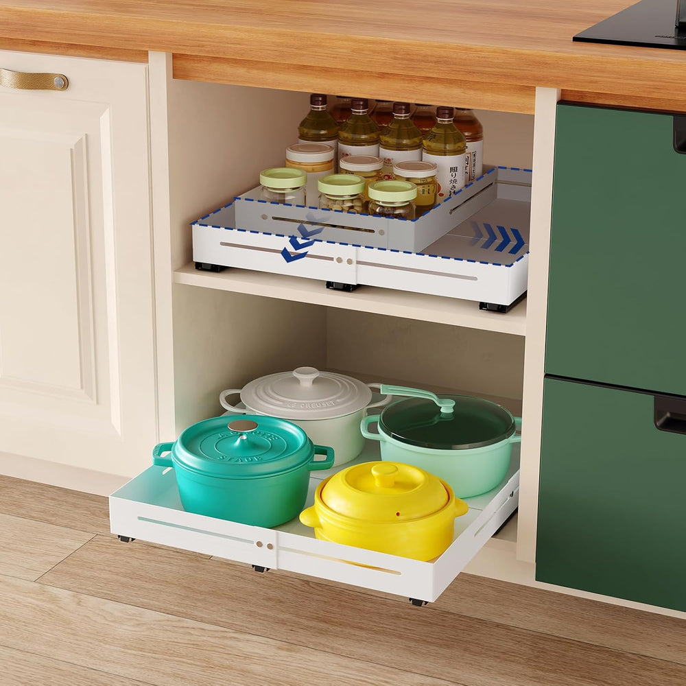 Pull out Cabinet Organizer, Full Metal Expandable Width (12.6"-20.8&quot...