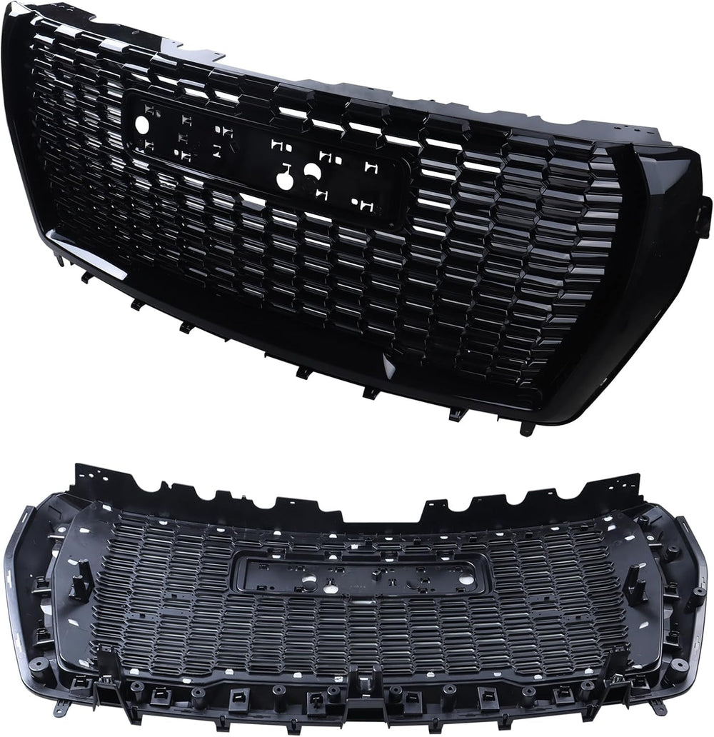 Grille Set 8pcs Compatible with 2021-2024 GMC Yukon/Yukon XL Denali Front Upp...