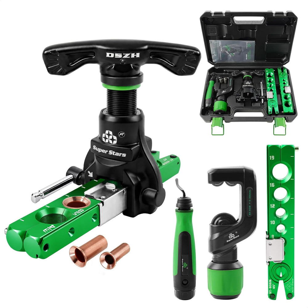 Super Stars Flaring Tool Kit 1/4in - 3/4in Single Flare Tool HVAC 45° Eccentr...
