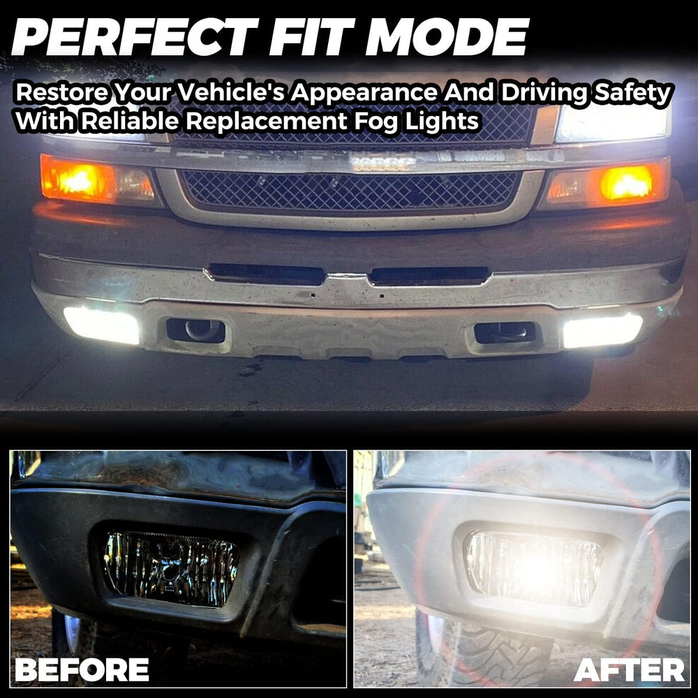 HECASA Bumper Fog Lights Compatible with Silverado Avalanche Fog Lamps