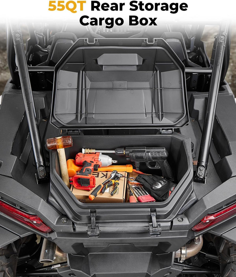 KEMIMOTO 2024/2025/2026 XP 1000 Rear Cargo Box 55QT Water-resistant | Compati...