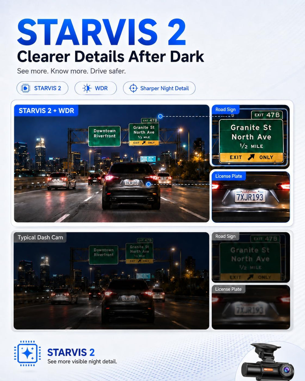 3 Channel Dash Cam Front 4K Rear 2K Inside 1080P, STARVIS 2 Car Camera with 1...