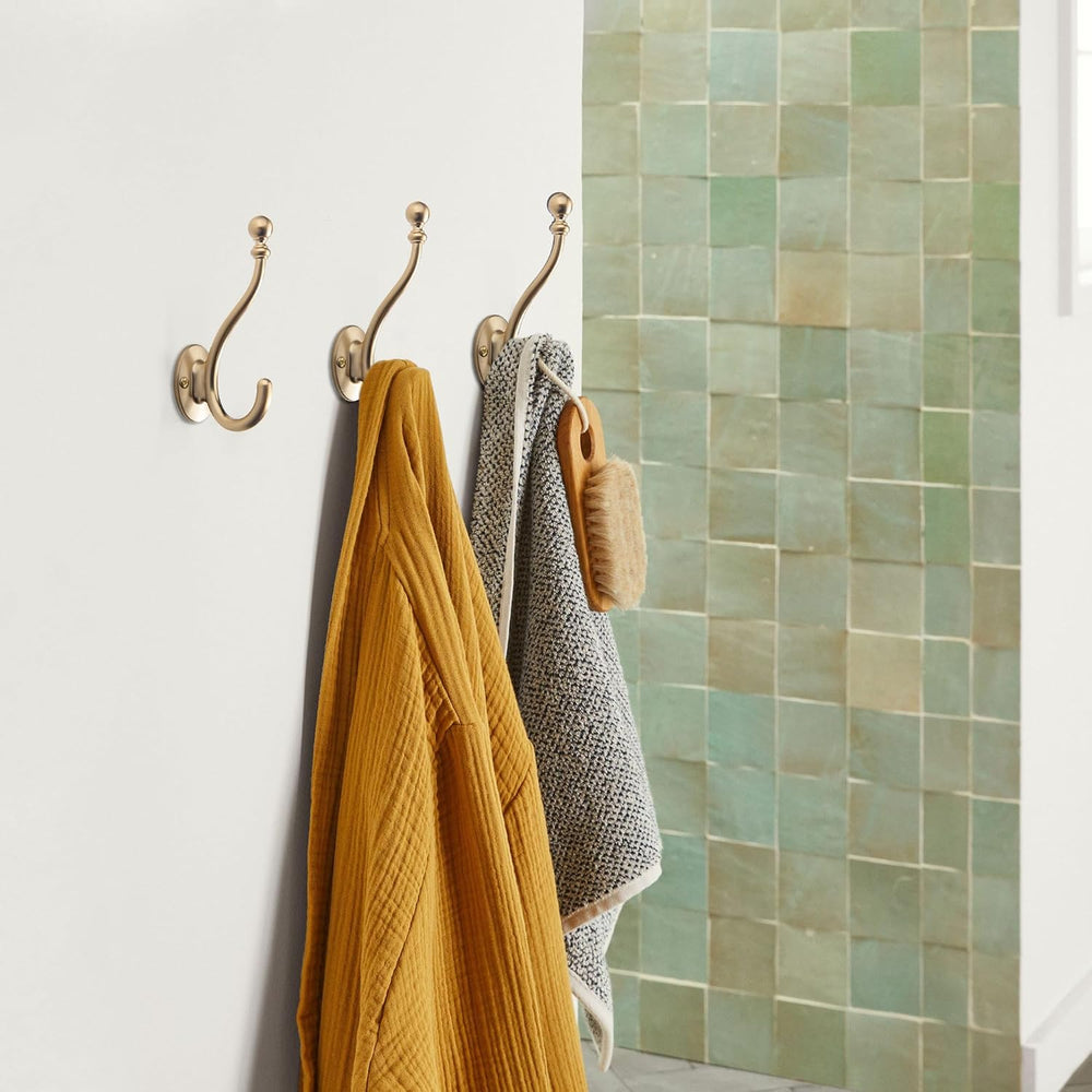 TUNNY Towel Hooks Bathroom - 5 Pack Champagne Bronze Coat Hook Robe Hooks Dec...