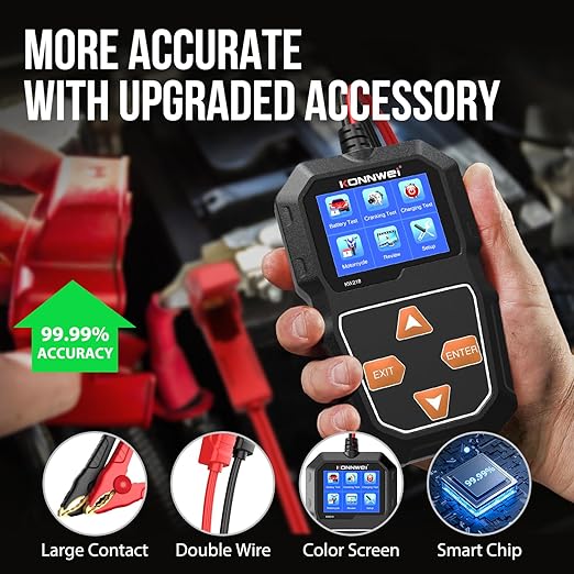 KONNWEI KW218 6V 12V Car Battery Tester 100-2000 CCA Automotive Battery Load
