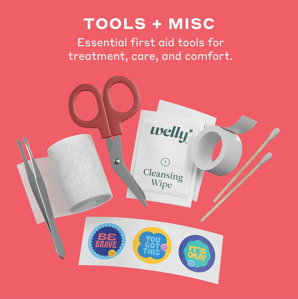 Welly Comprehensive First Aid Kit - FSA Eligible - Adhesive Bandages, Tape an...