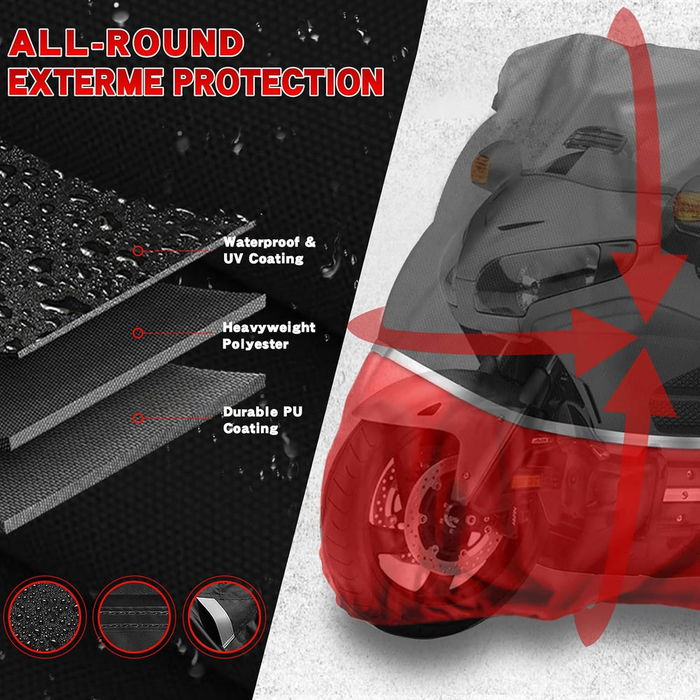 Motorcycle Cover for Yamaha R1 R3 R6 R7 R9 Supersport | Heavy Duty Waterproof...