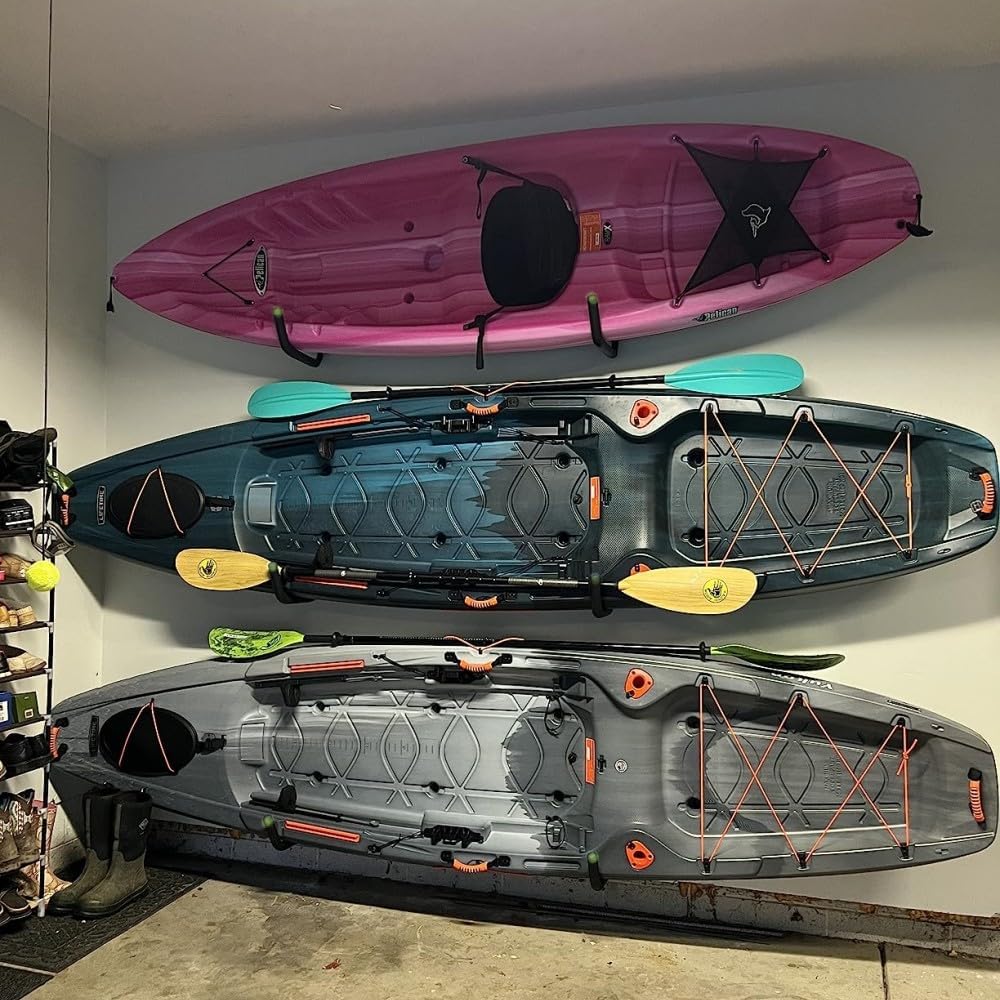 Aweilan Garage Storage Heavy Duty Hooks, 15Inch Jumbo Arm Kayak Rack, Heavy D...