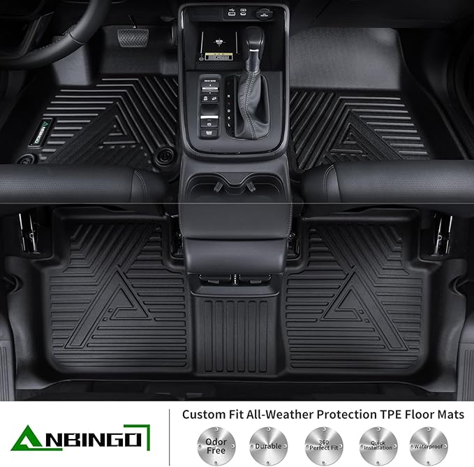 ANBINGO® Floor Mats for 2024 2025 CX-90 & CX90 PHEV 6&7 Seater 2nd Ro...