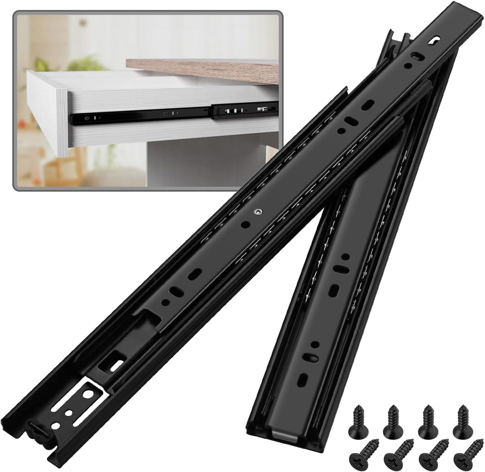 5 Pairs Full Extension Drawer Slides 12 inch Side Mount Rails