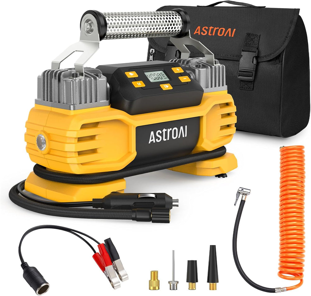 AstroAI Portable 160 PSI DC Heavy Duty Tire Inflator Pump Auto Shutoff with S...