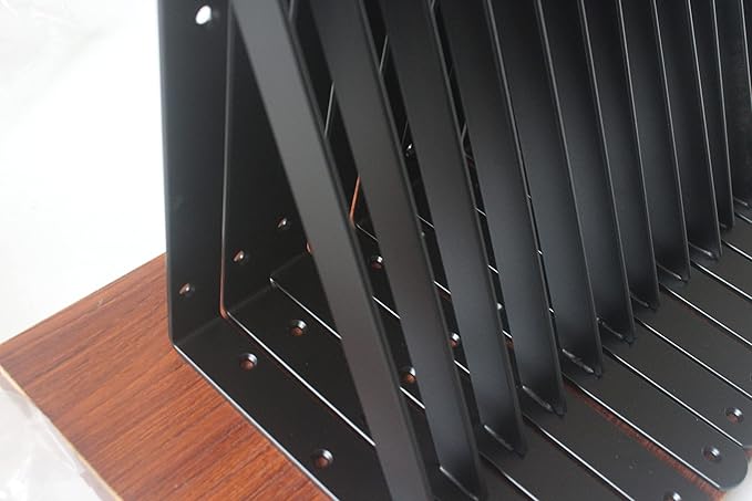 32 Pack L11 x H 8" Black Heavy Duty Shelf Brackets