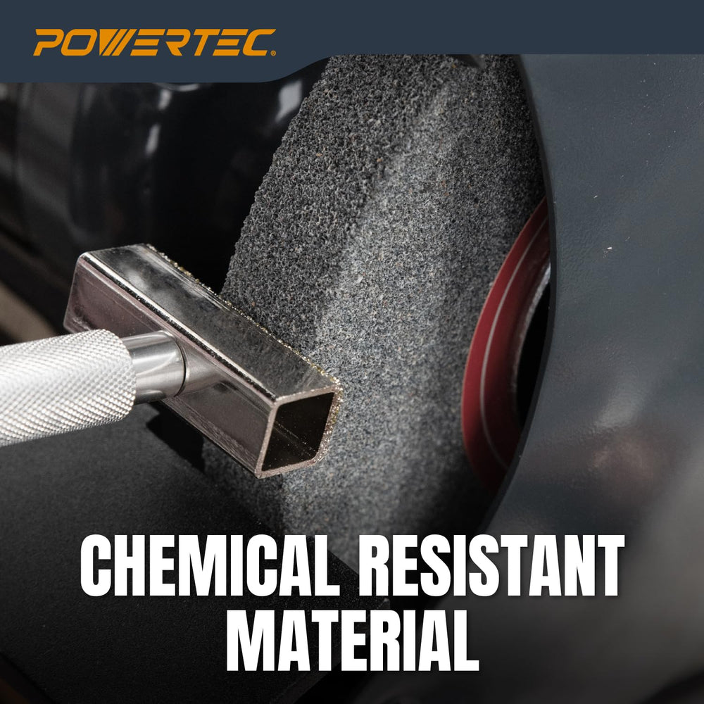 POWERTEC Bench Grinder Wheel + Diamond Wheel Dresser 6 Inch 80 & 150 Grit...