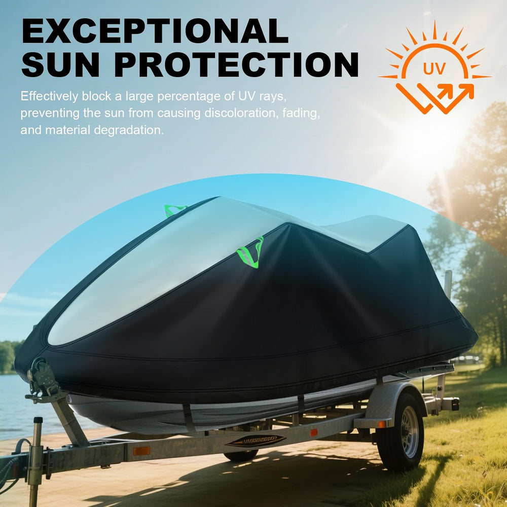 XYZCTEM Jet Ski Cover 3 Seater Waterproof for Yamaha, Seadoo Bombardier GTX, ...