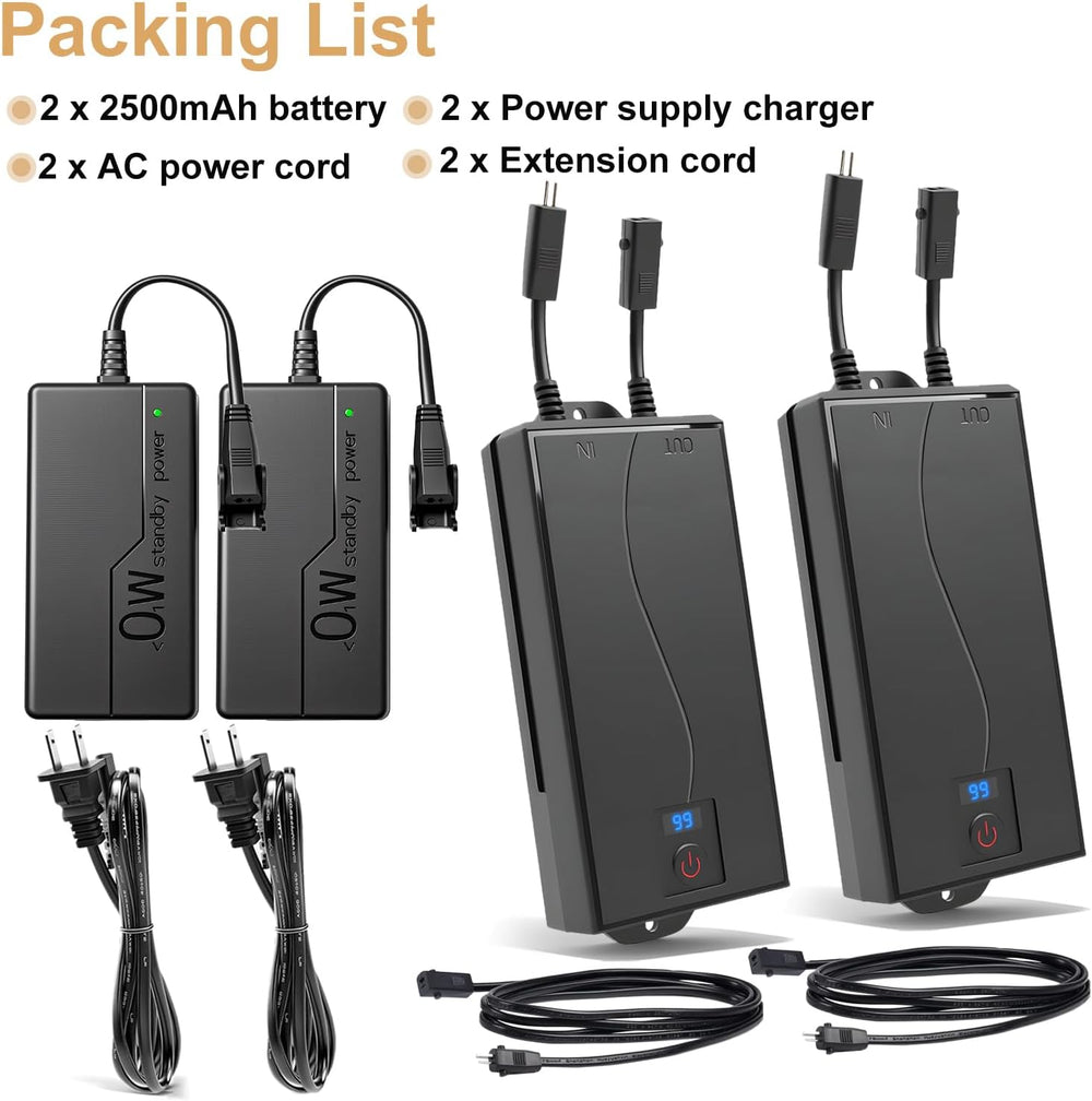 2 Pack Battery Pack for Reclining Furniture - Universal Recliner Battery Pack...