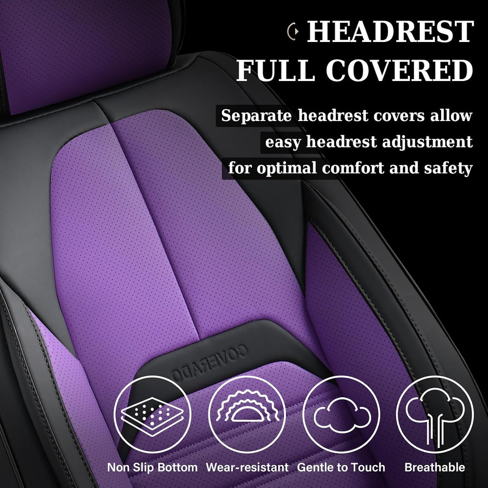 Coverado Car Seat Covers Full Set, Seat Covers for Cars, Automotive Seat Cove...