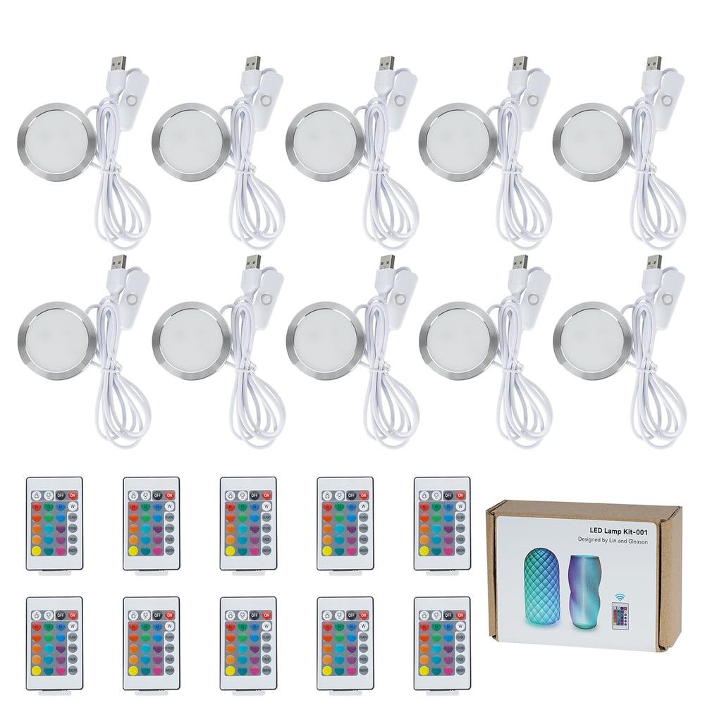 10PCS Remote Control RGB LED Lamp Kit 001 for Bambu Lab H2D/X1/P1P/A1 Multico...