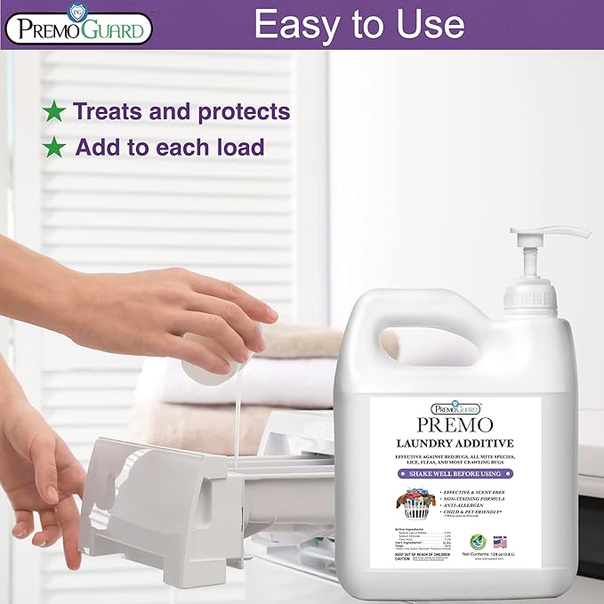 Premo Guard Bed Bug, Mite & Lice Laundry Detergent Additive 128 oz – Chil...
