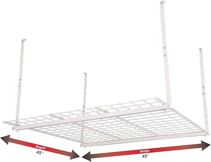 Overhead adjustable Garage Storage Rack, Heavy Duty Steel Garage Storage System