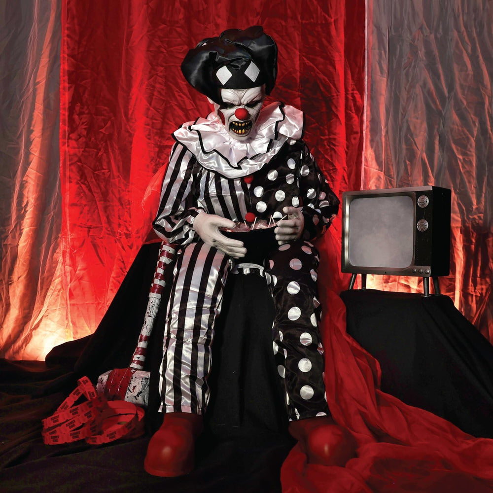 Haunted Hill Farm Hartley The Sitting Scare Clown by Tekky, Motion-Activated ...