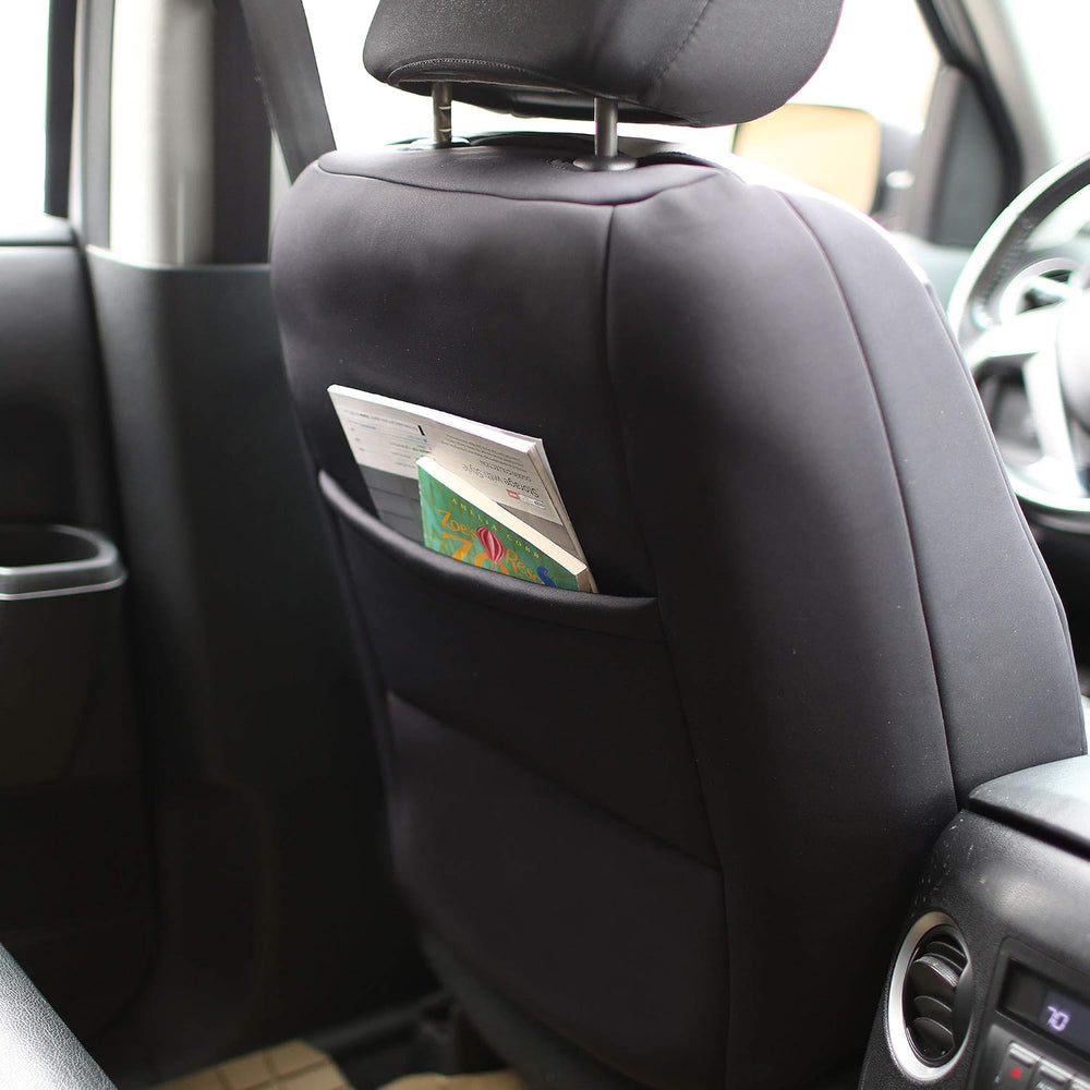 FH Group Front Set Neoprene Car Seat Cover for Low Back Seats with Removable ...