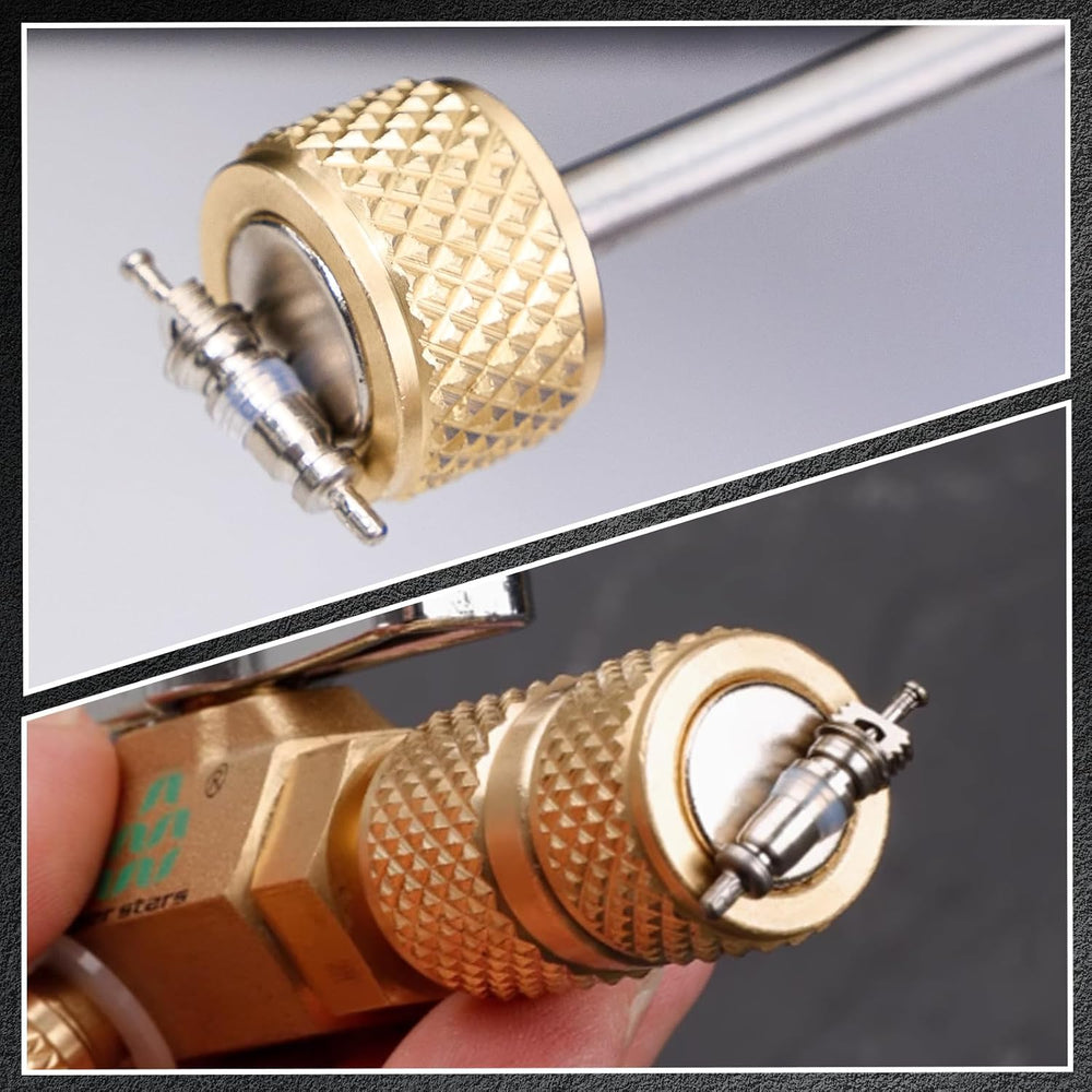 Super Stars Valve Core Removal Tool Heavy Duty for HVAC with Magnetic End