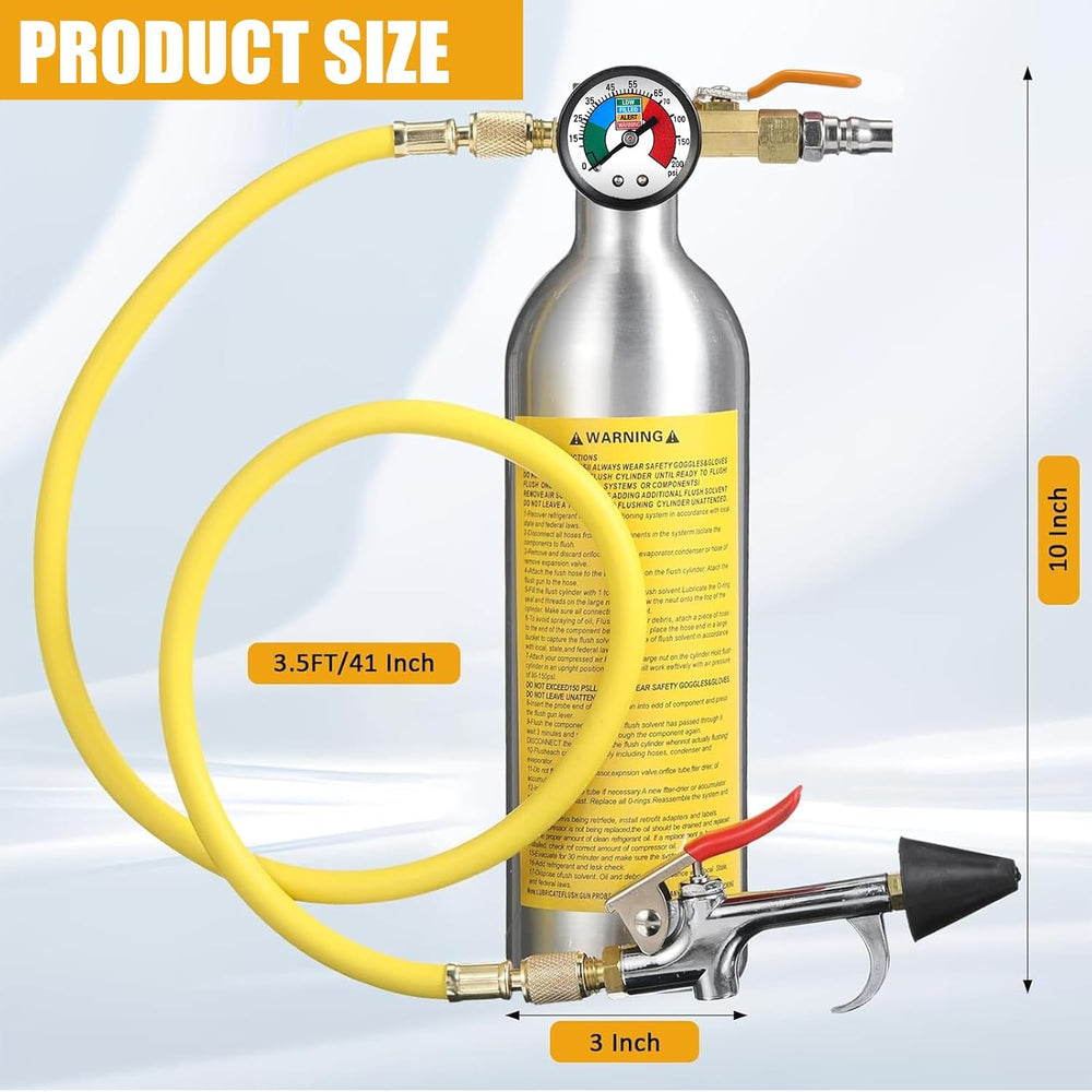 Rossesay AC Flush Kit Air Conditioner System Flush Kit, Yellow, Novel