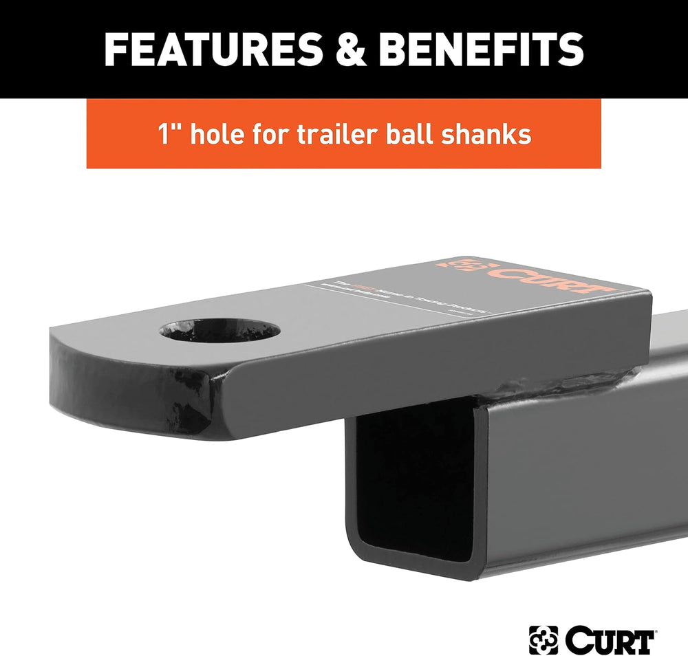 CURT 45010 Class 3 Trailer Hitch Ball Mount, Fits 2-Inch Receiver, 7,500 lbs,...